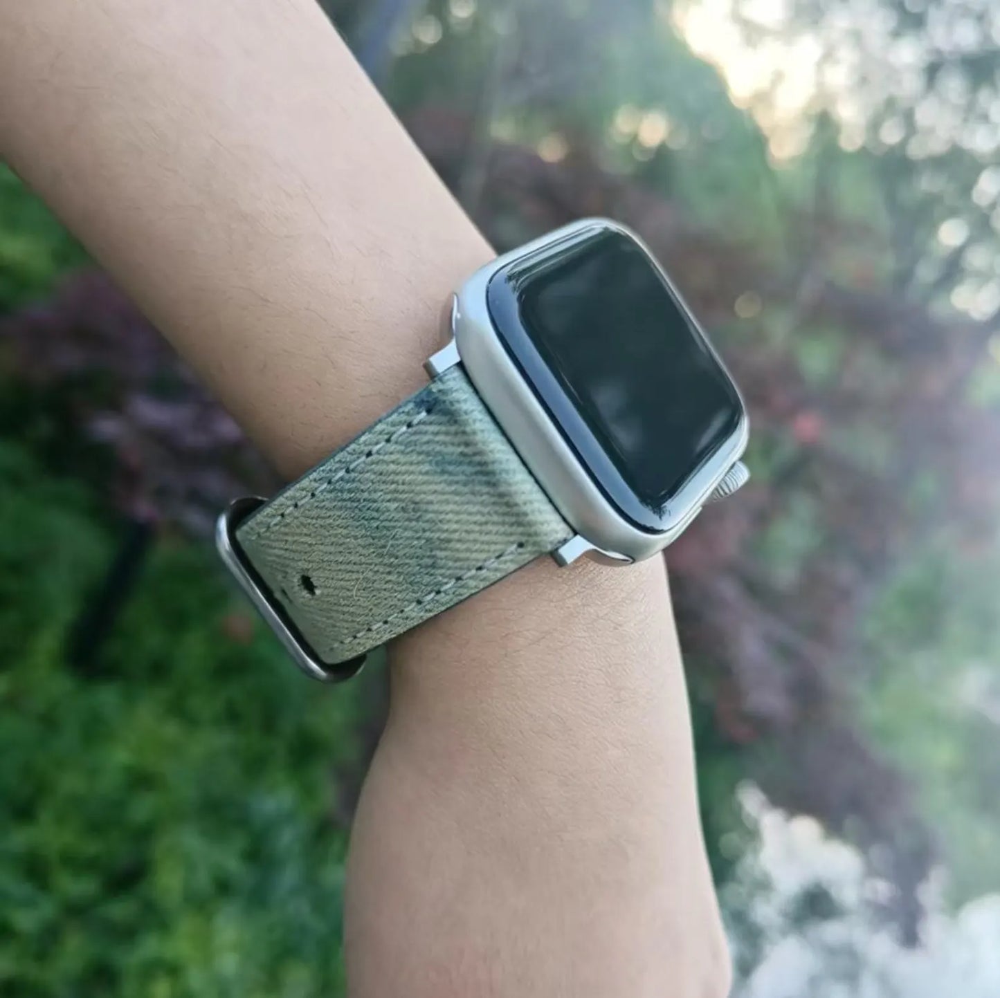 Personalized Denim Casual Apple Watch Band image 8