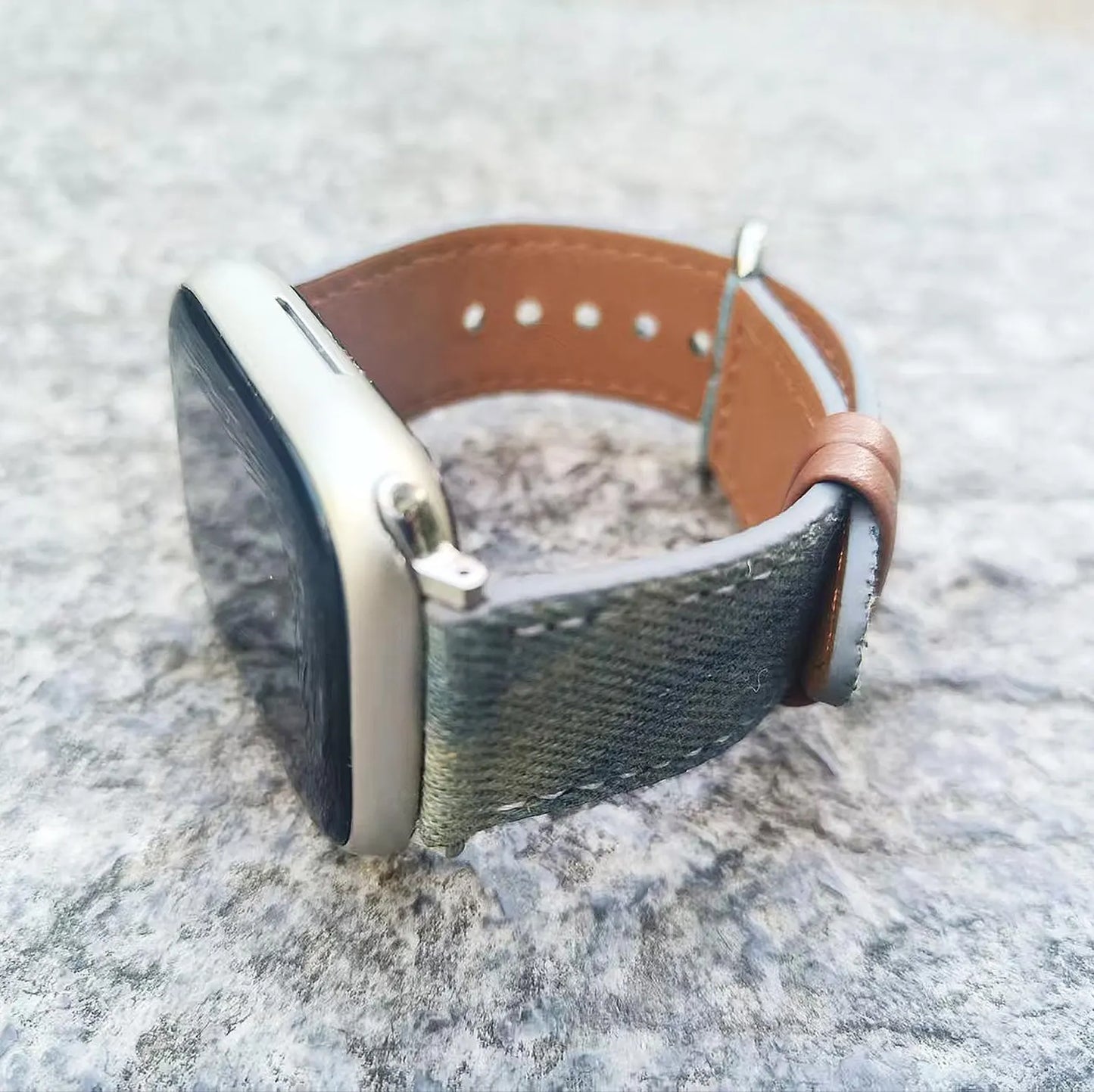 Personalized Denim Casual Apple Watch Band image 4