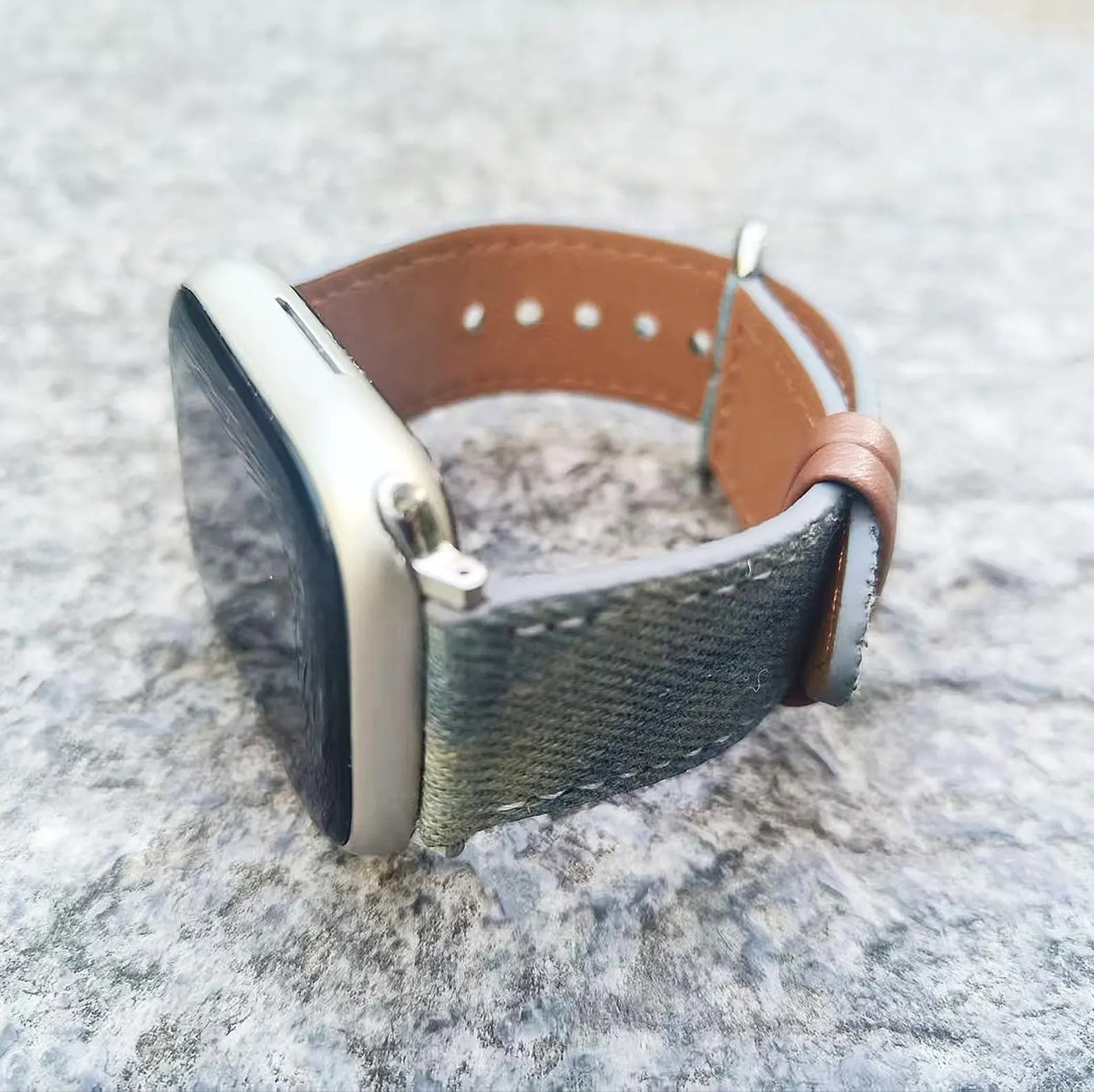 Personalized Denim Casual Apple Watch Band image 4