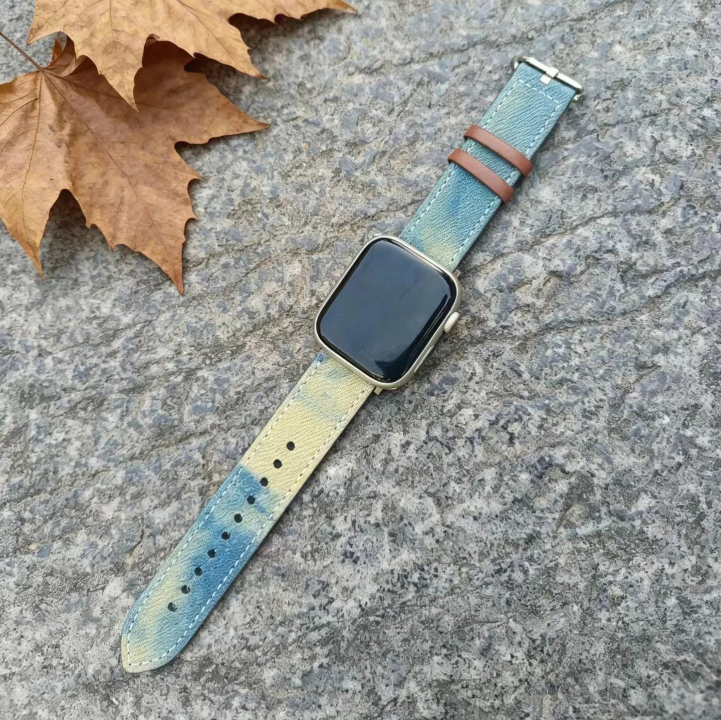 Personalized Denim Casual Apple Watch Band image 1