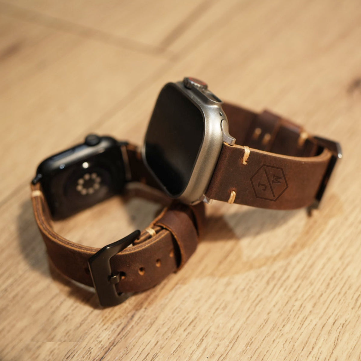 Personalized Handmade Leather Apple Watch Strap image 1