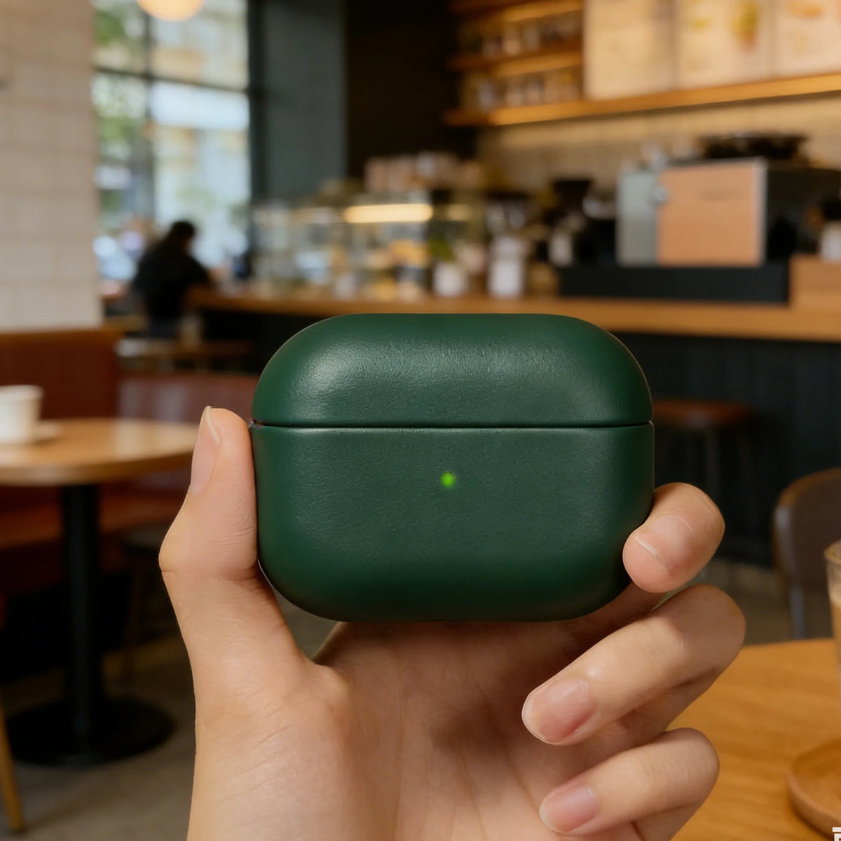 Forest Green Leather AirPods Pro 3 Case image 6