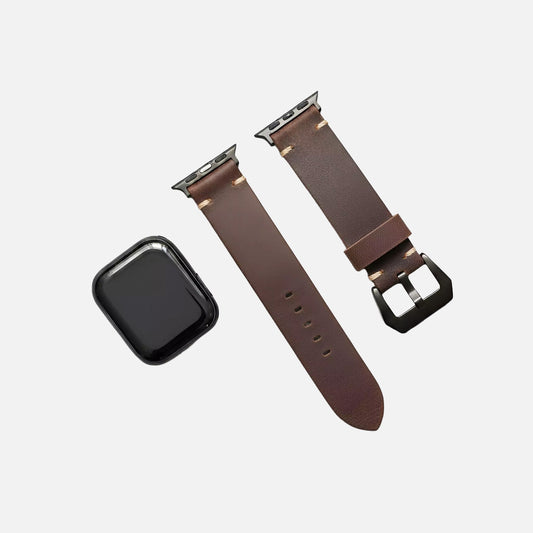 Personalized Handmade Leather Apple Watch Strap image 0