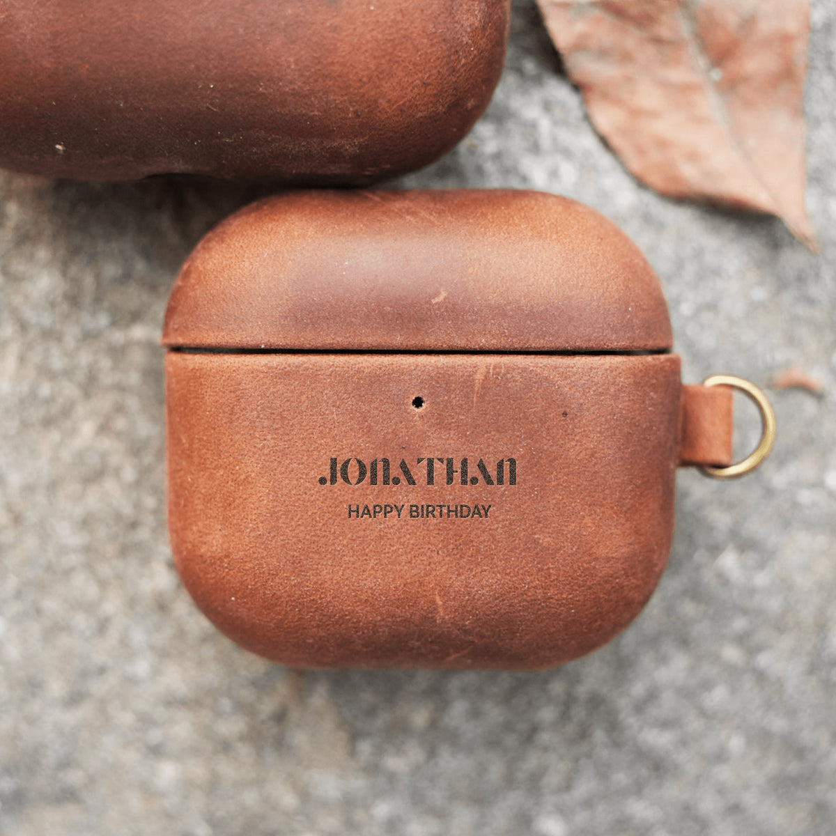 Personalized AirPods Pro 3 / Pro 2 & AirPods 4 Genuine Leather Case - Rugged, Engraved & Vintage image 8