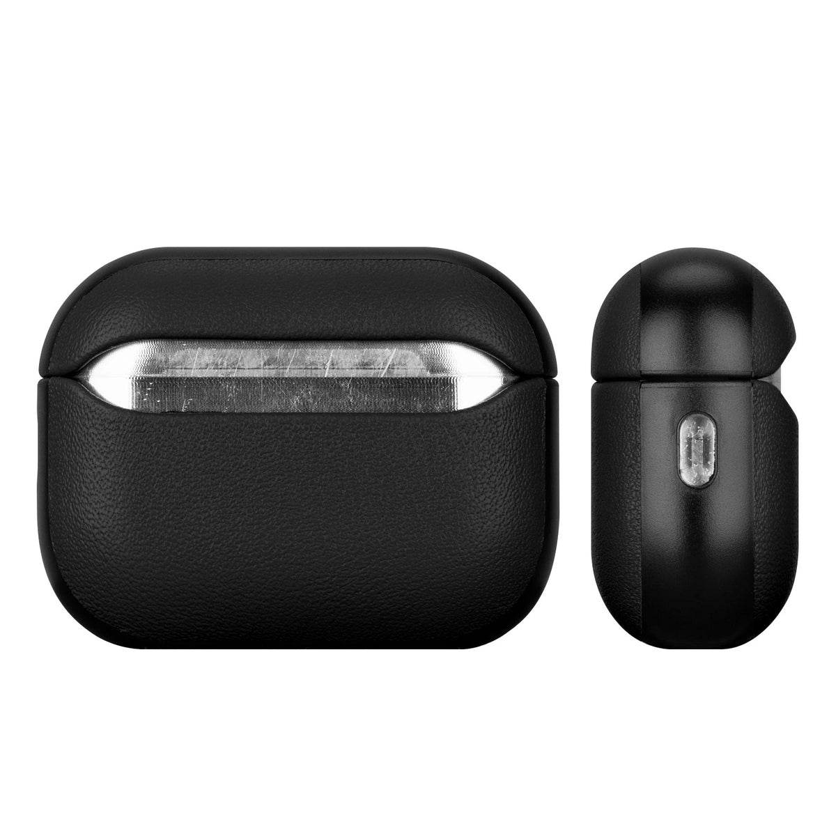Black Luxury Genuine Leather AirPods Pro 3/2 & AirPods 4 Case image 3