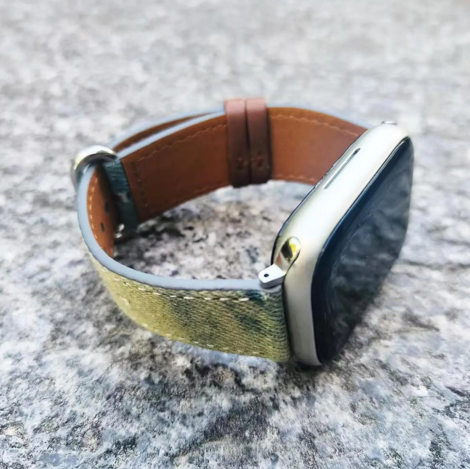 Personalized Denim Casual Apple Watch Band image 2