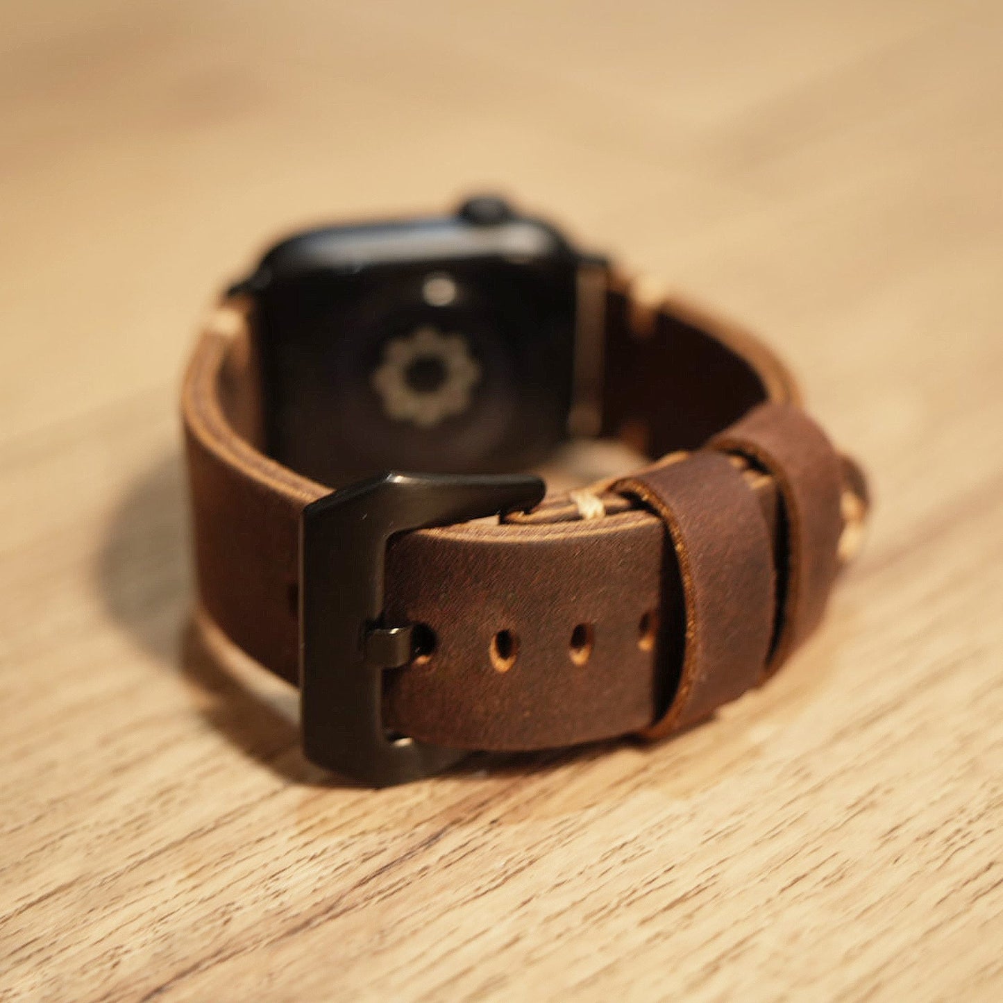 Personalized Handmade Leather Apple Watch Strap image 5