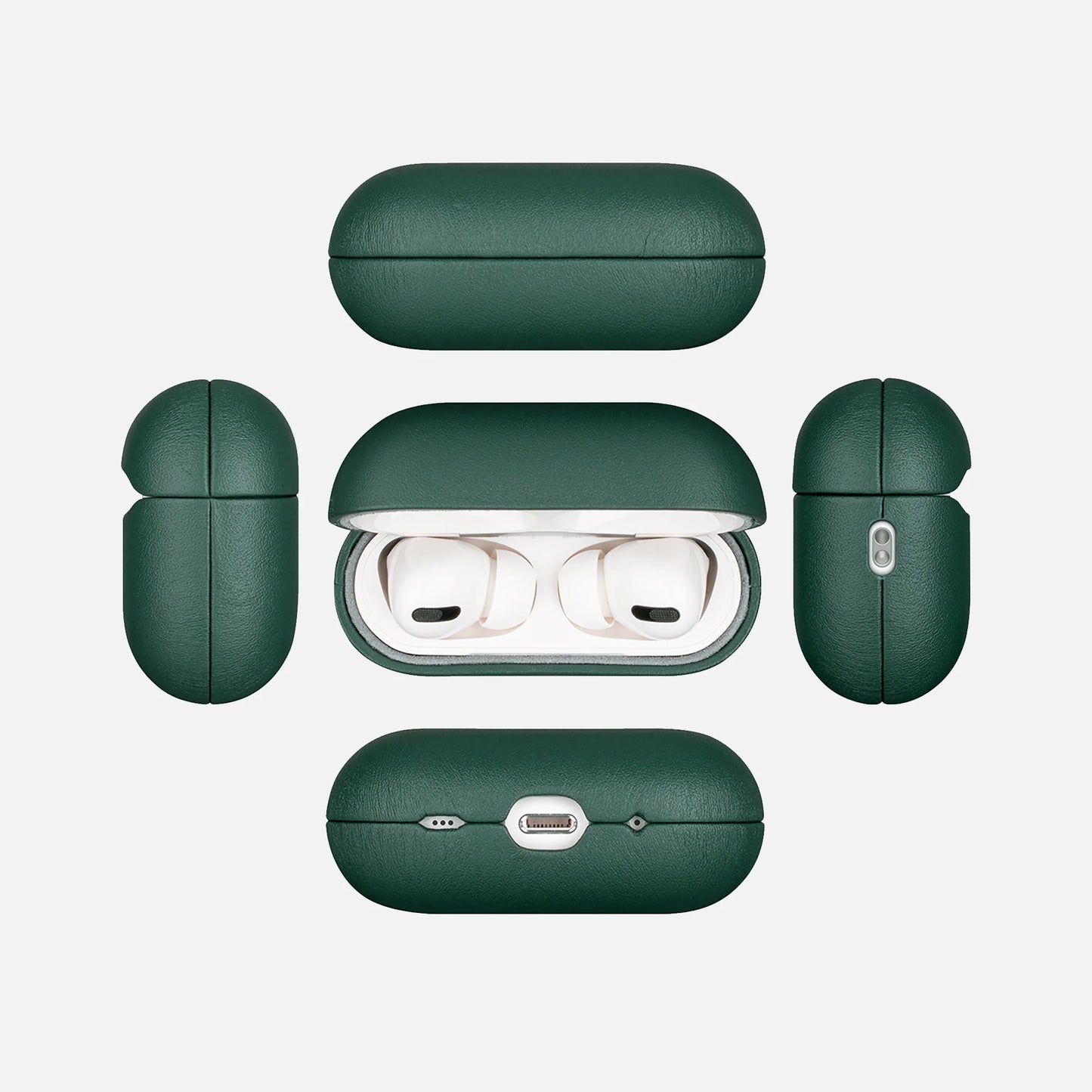 Forest Green Leather AirPods Pro 3 Case image 5