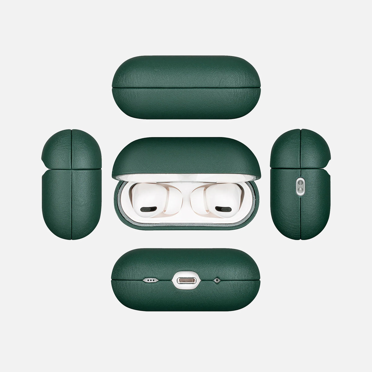 Forest Green Leather AirPods Pro 3 Case image 5