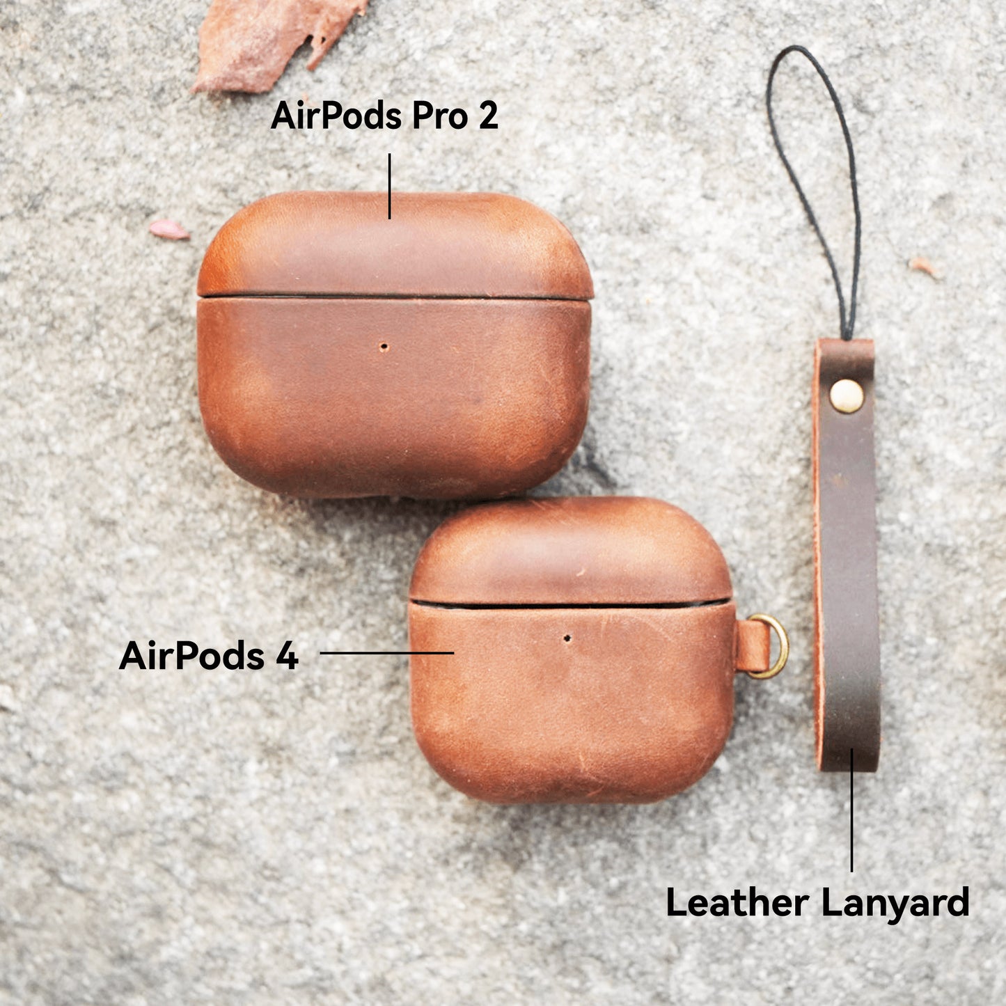 Personalized AirPods Pro 3 / Pro 2 & AirPods 4 Genuine Leather Case - Rugged, Engraved & Vintage image 12