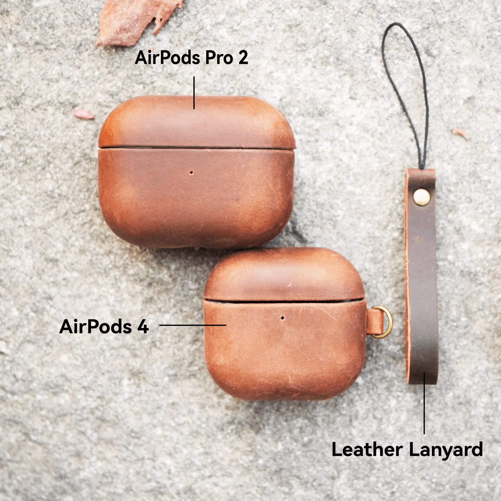 Personalized AirPods Pro 3 / Pro 2 & AirPods 4 Genuine Leather Case - Rugged, Engraved & Vintage image 12