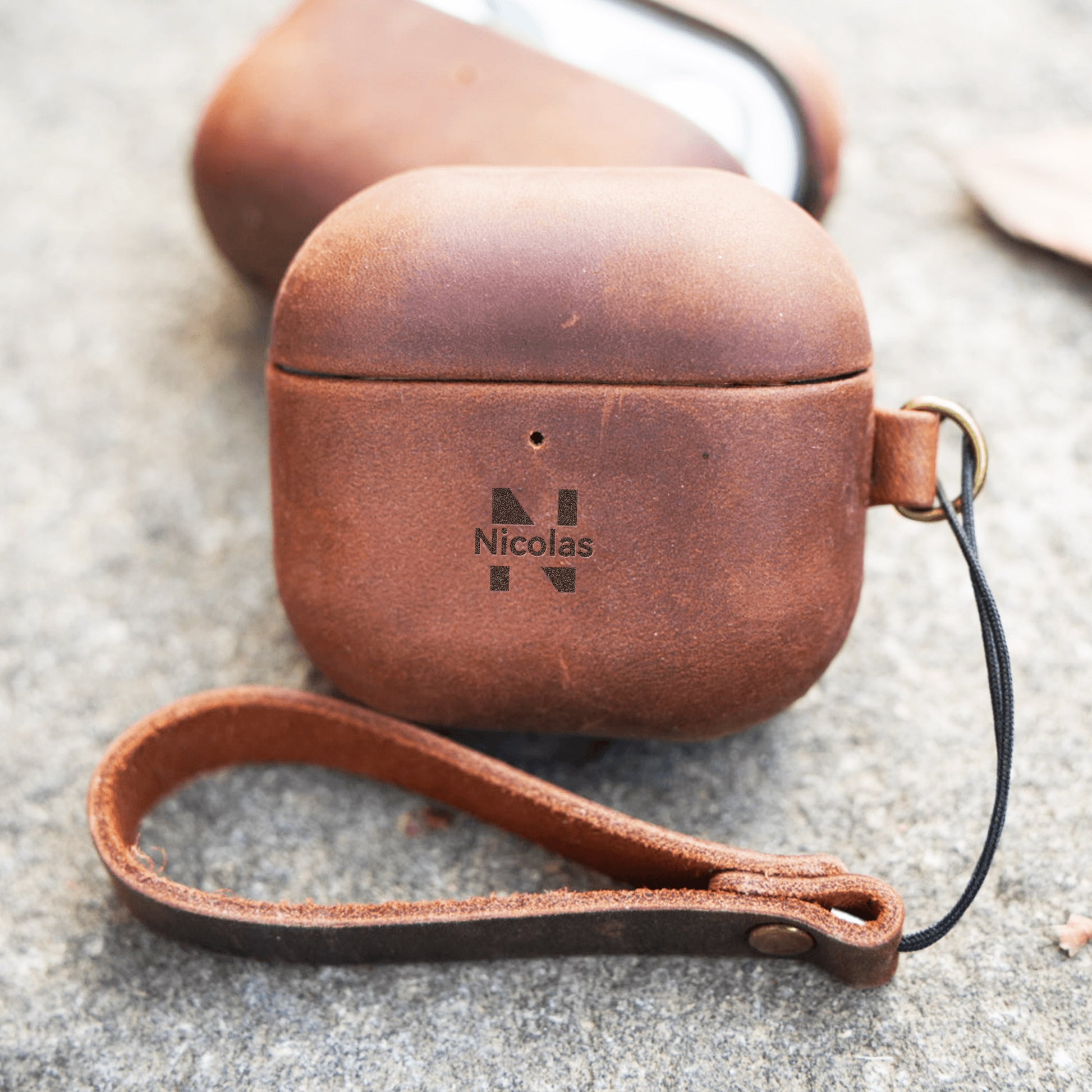 Personalized AirPods Pro 3 / Pro 2 & AirPods 4 Genuine Leather Case - Rugged, Engraved & Vintage image 11