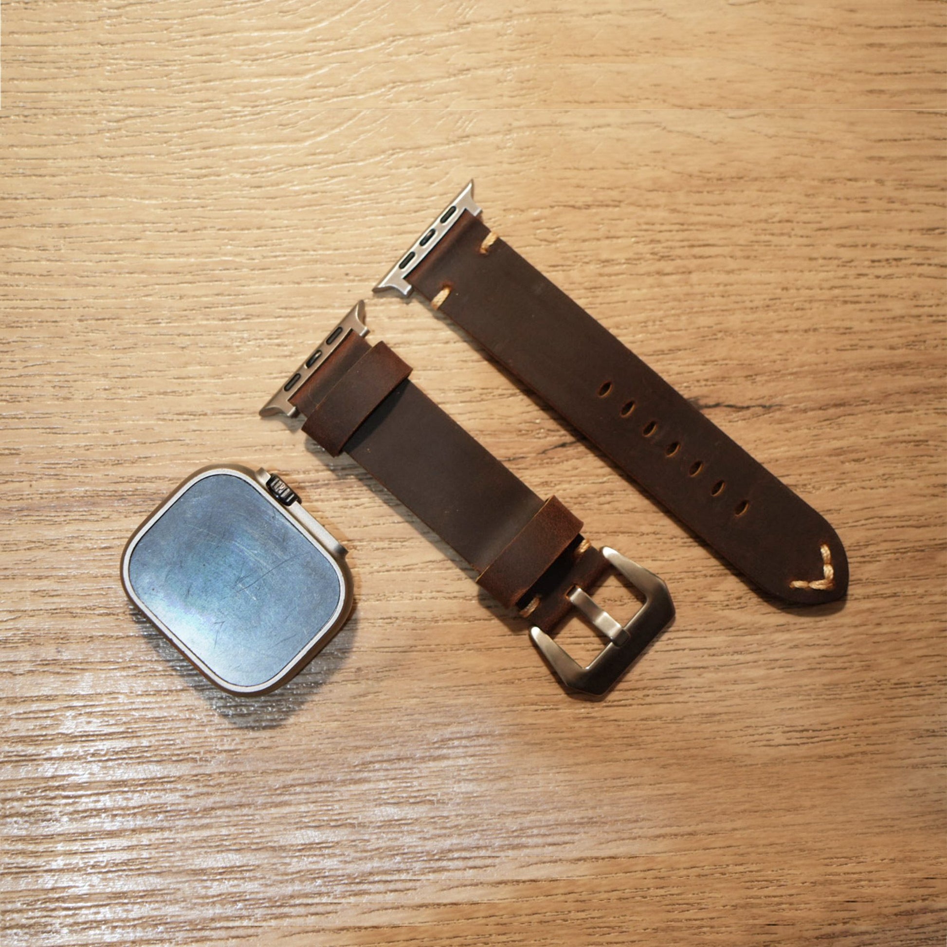 Personalized Handmade Leather Apple Watch Strap image