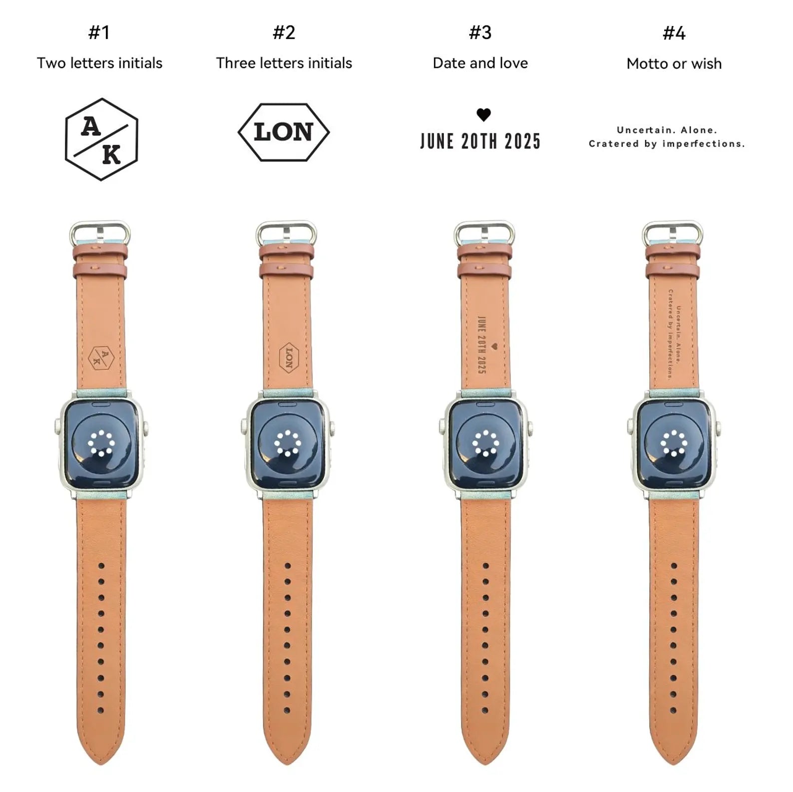 Personalized Denim Casual Apple Watch Band image 10