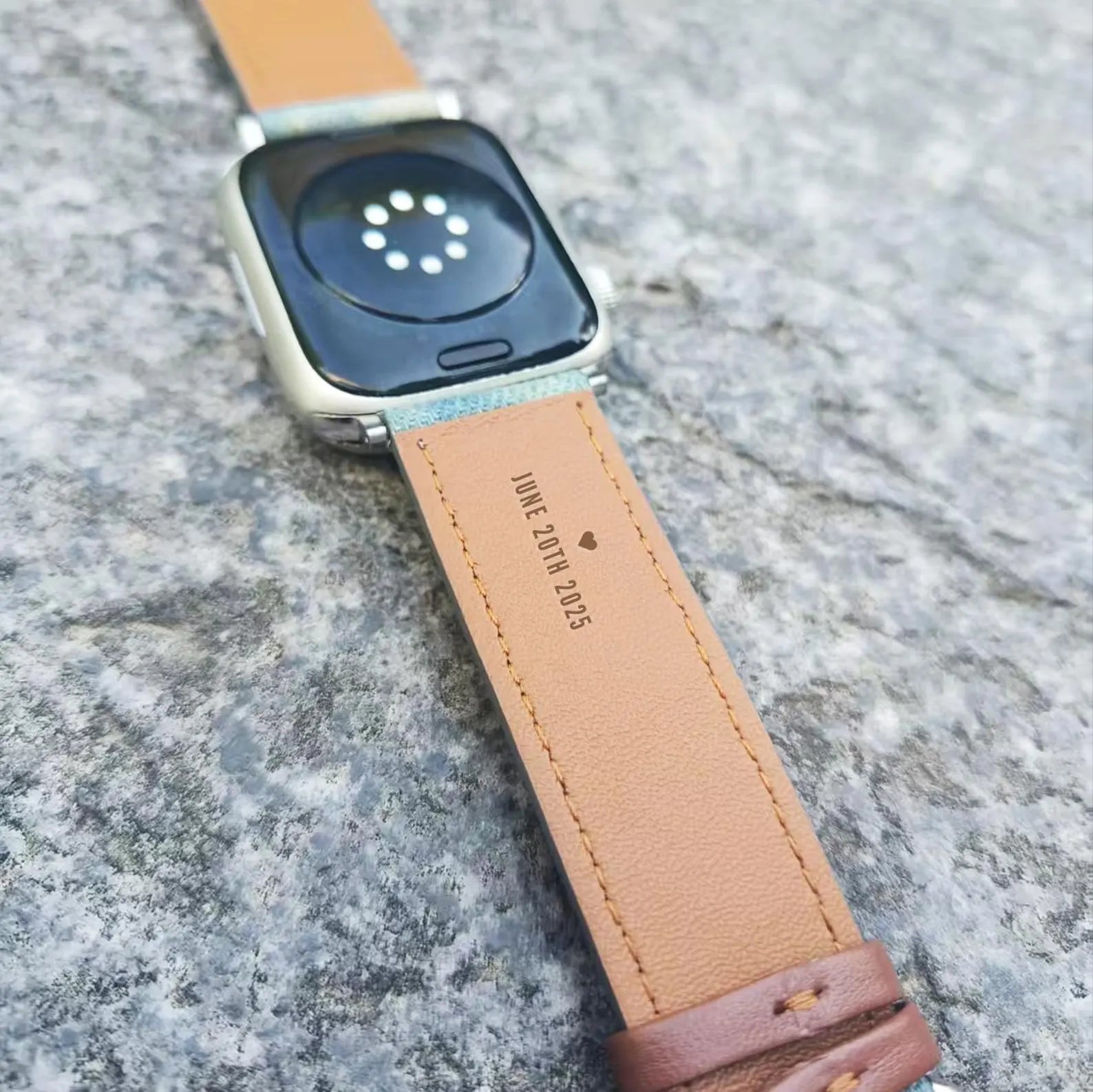 Personalized Denim Casual Apple Watch Band image 6